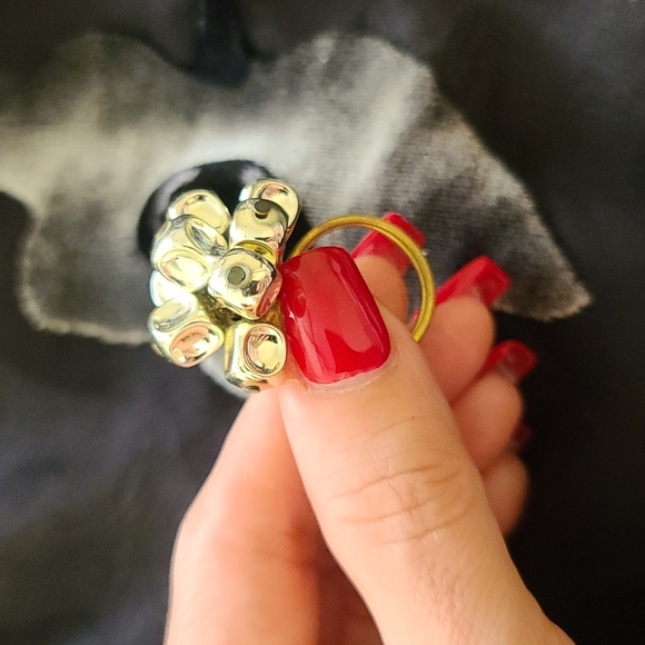 Women Handmade Jewelry Gold multi Cube Ring - Picture 4 of 5